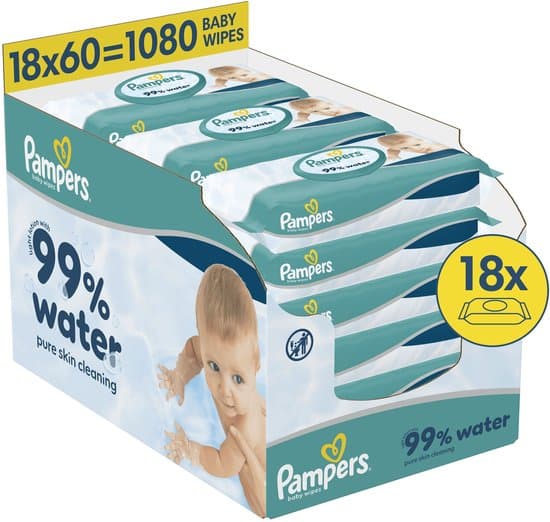 45% korting op Pampers 99% Water billendoekjes bij bol.com